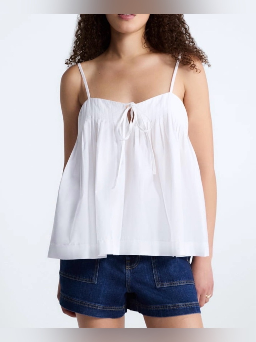 Free Assembly Women’s Cotton Pintuck Sleeveless Top
